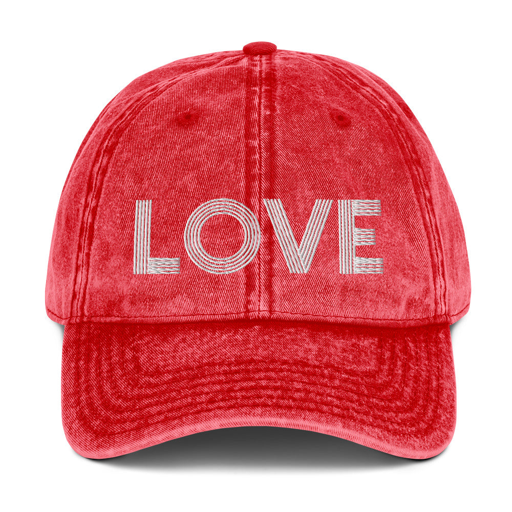 驚きの価格 LOVE Vintage Cotton Twill Cap – Free-Range Entertainment 帽子