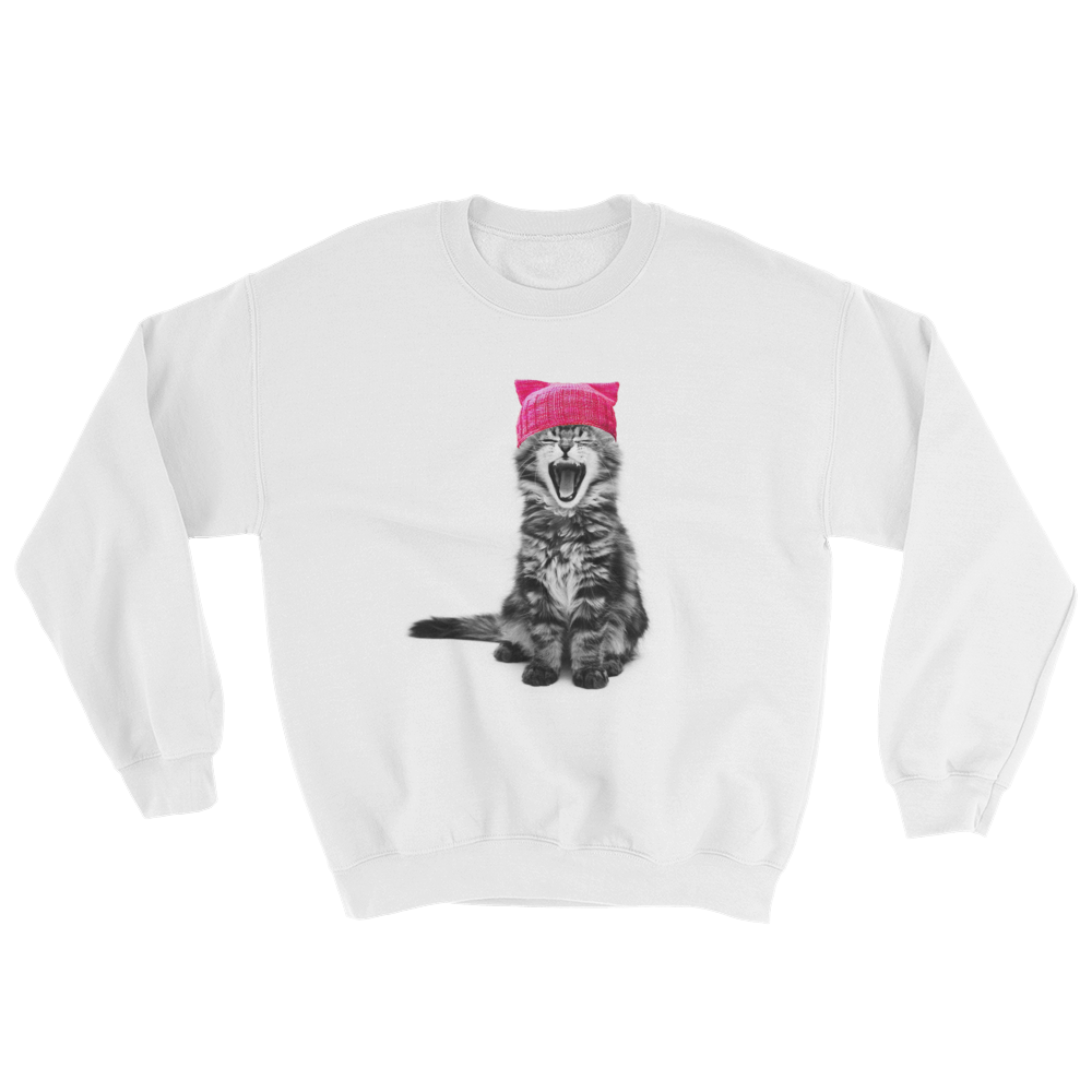 Cat in a Pink Hat Sweatshirt