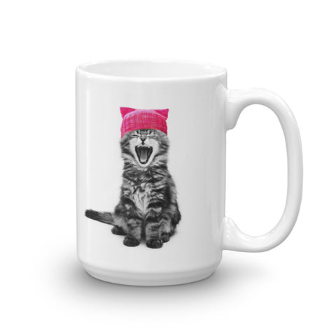 Cat in a Pink Hat 15oz Mug