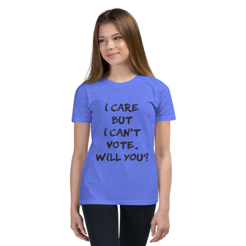 I Care But I Can't Vote Youth T-Shirt