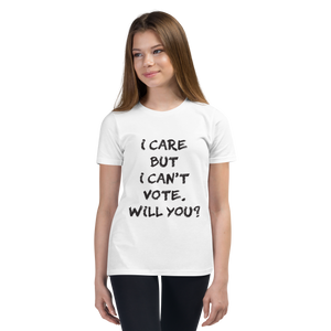 I Care But I Can't Vote Youth T-Shirt